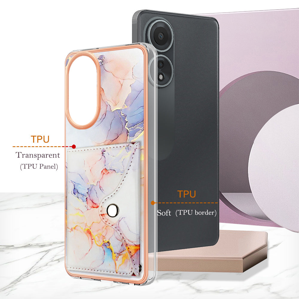 YB Leather Coating Series-9 for Oppo A58 4G Case Card Holder Leather+TPU IMD Protective Cover YB Leather Coating Series-9 for Oppo A58 4G Case Card Holder Leather+TPU IMD Protective Cover